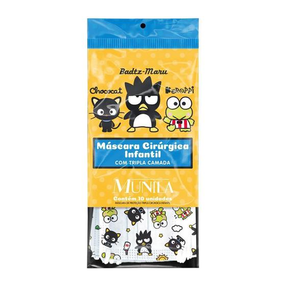 Imagem de Mascara Munila Tripla Infantil Turminha Hello Kitty 10Un