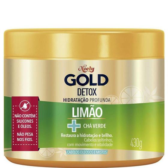 Mascara niely gold 430g detox Máscara Capilar Magazine Luiza