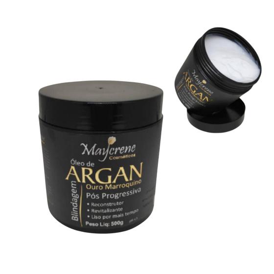 Imagem de Máscara Óleo De Argan Pós Progressiva Branco 500g Maycrene