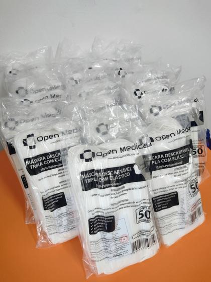 Imagem de Máscara Open Medical tripla com elástico