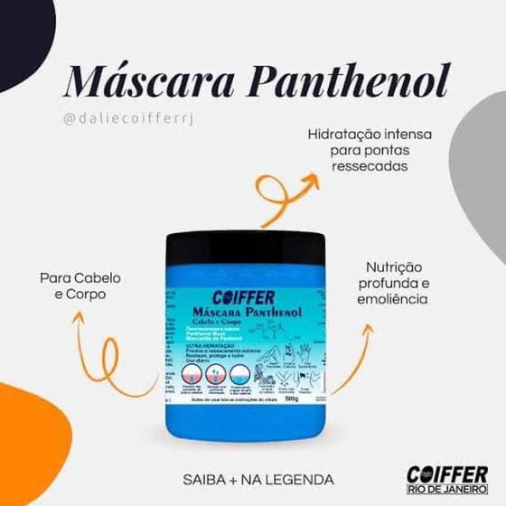 Imagem de Máscara Panthenol Coiffer 500gr Hidratação Profunda