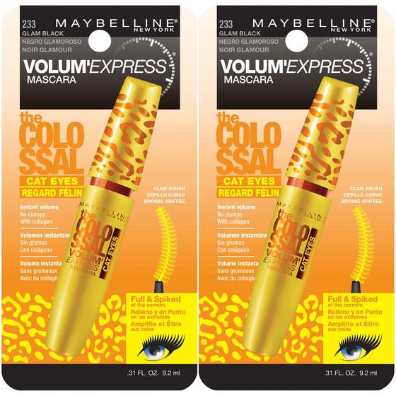 Imagem de Máscara para Cílios Maybelline Volum' Express The Colossal Cat Eyes - Kit com 2 Unidades