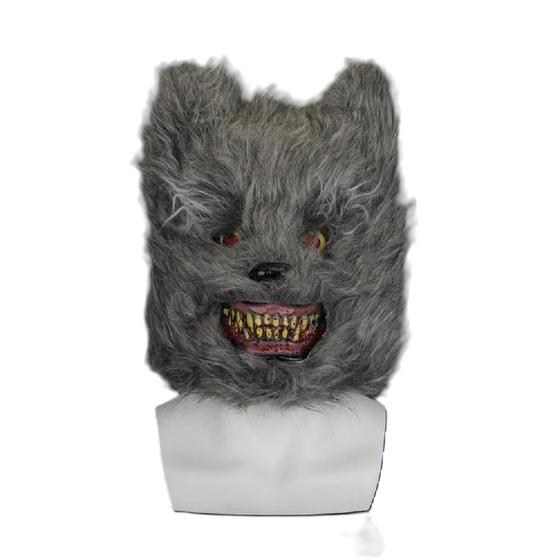 Imagem de Máscara Plastico Com Pelos Lobo Mau Lobisomen 