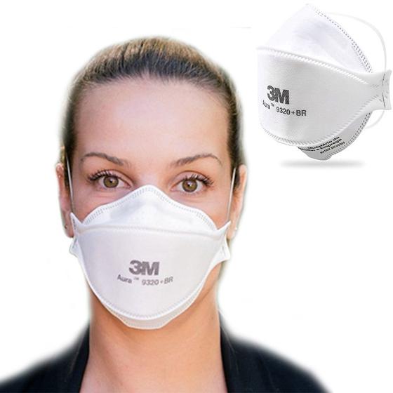 Máscara Proteção Eficaz Aura 9320+BR 3m Sem Válvula Branca - 3M Aura ...