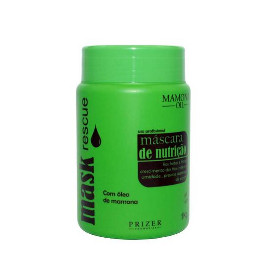 Imagem de Máscara Rescue Mamona Oil Nutrição 1Kg Profissional - Prizer