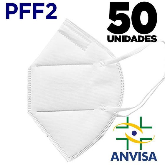 Imagem de Máscara Respirador PFF2 - N95 adulto branca - caixa com 50 unidades similar KN95