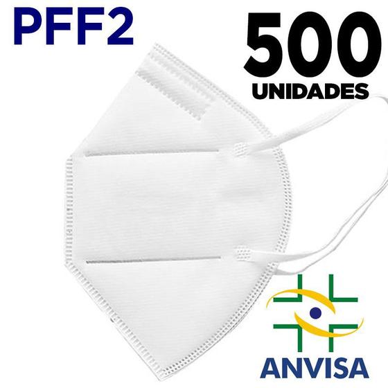 Imagem de Máscara Respirador PFF2/N95 similar KN95  adulto branca - 500 unidades