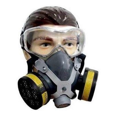 Imagem de Mascara Respiratória Com 2 Filtros P/ Gases Ácidos Óculos +