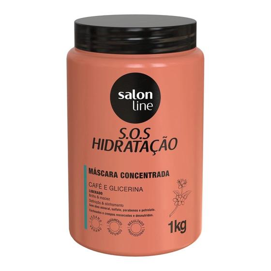 Imagem de Máscara S.O.S Hidratação Café e Glicerina 1Kg - Salon Line