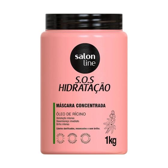 Imagem de Máscara S.O.S Hidratação Óleo de Rícino Salon Line 1kg