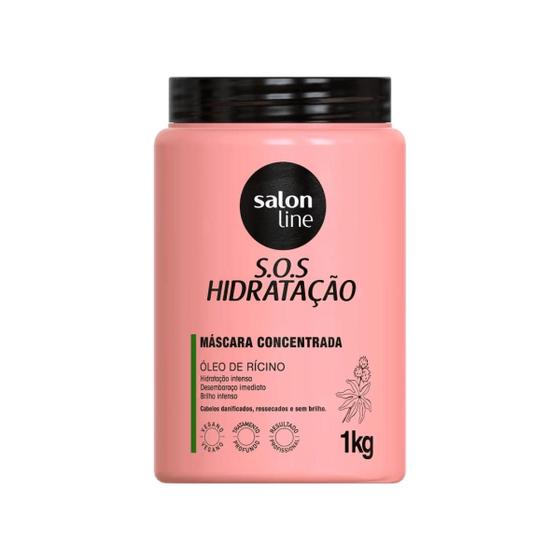 Imagem de Máscara S.O.S Hidratação Óleo de Rícino Salon Line 1kg