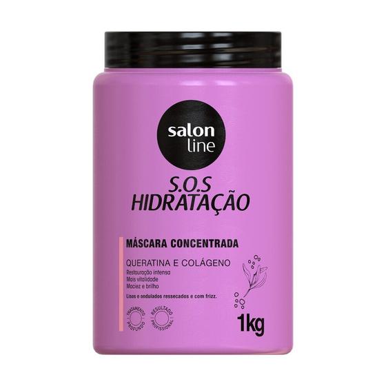 Imagem de Máscara S.O.S Hidratação Queratina e Colágeno Salon Line 1kg