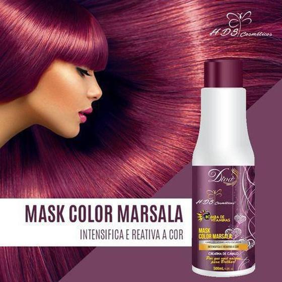 Imagem de Mascara Tonalizante Color Marsala Diva 500g