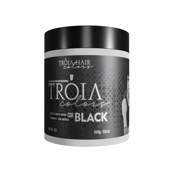 Imagem de Máscara Tonalizante Preta (Black) Troia Colors Troia Hair