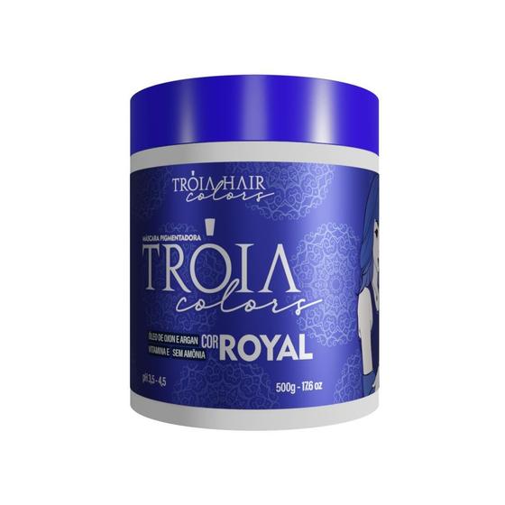 Imagem de Máscara Tonalizante Troia Colors Azul Royal 500G