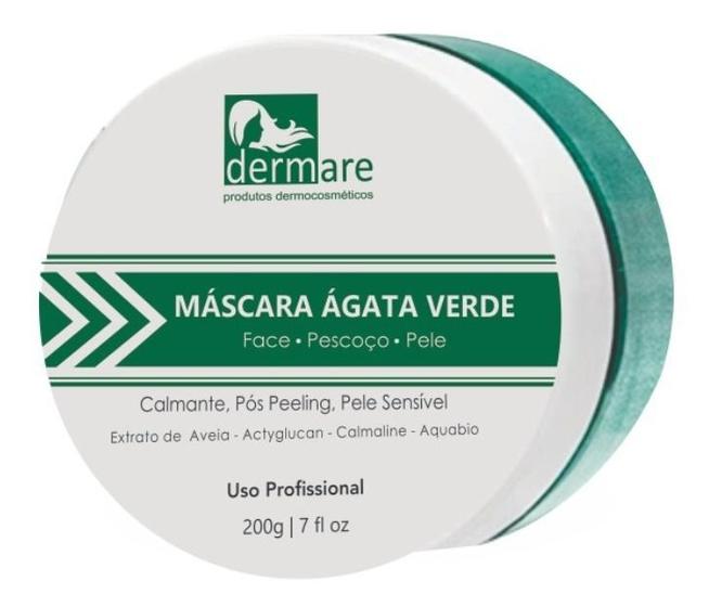 Imagem de Máscara Tratamento Facial Ágata Verde 200g Dermare