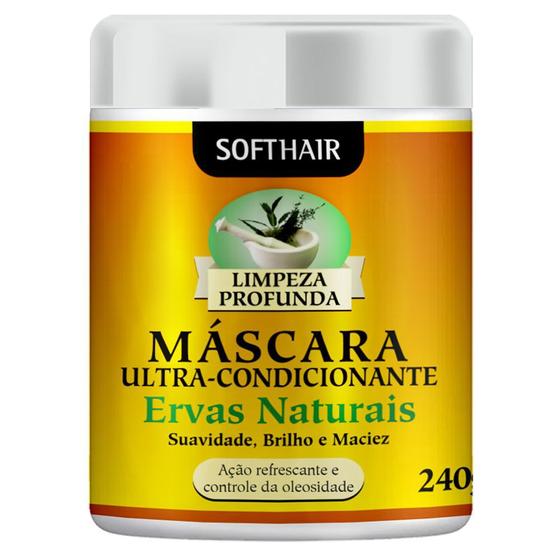 Imagem de Máscara Ultra Hidratante Ervas Naturais Softhair 240g