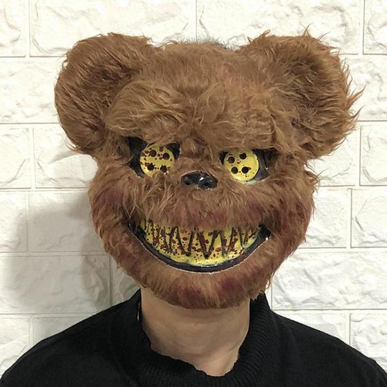 Imagem de Máscara Urso de Pelucia Assustador Festa Halloween Carnaval