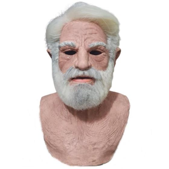 Imagem de Máscara Vovo De Latex Senhor Com Barba E Cabelo