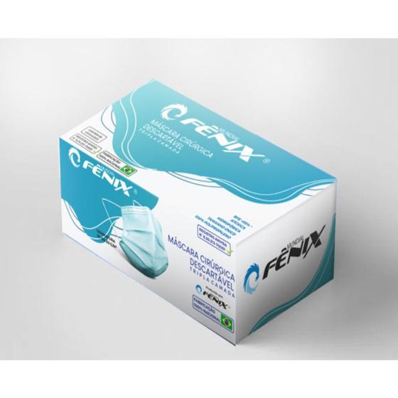 Imagem de Máscaras Cirúrgicas Descartáveis Tripla Camada Caixa com 100 Unidades ANVISA - Filtro 95% - Azul