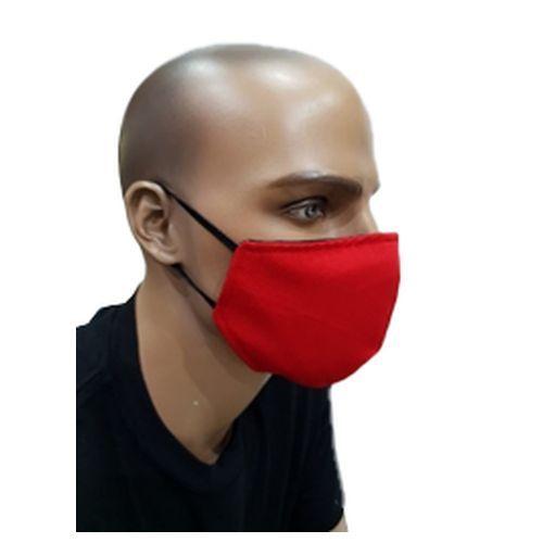 Imagem de Máscaras Faciais de Tecido Lisas para Adultos (6 Unidades) - Vermelha - Giftscircle