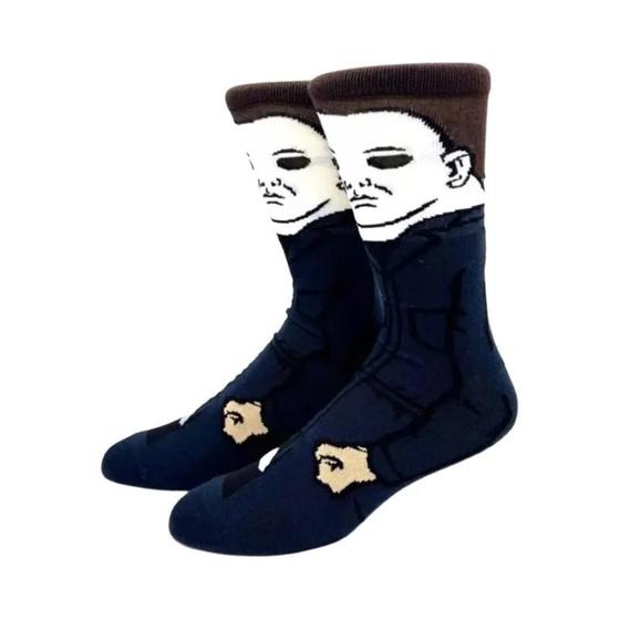 Imagem de Masculino Longo Engraçado Anime Meias Hip Hop Cosplay Novidade Halloween Skate Moda Meias