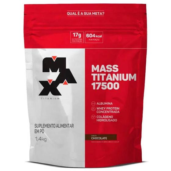 Imagem de Mass Titanium Hipercalórico 1,4Kg - Max Titanium - Massa Muscular e Ganho De Peso