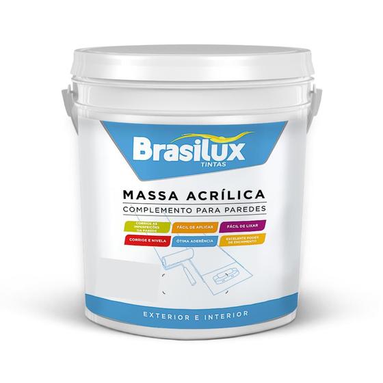 Imagem de Massa Acrílica Corrida Parede Acabamento Uso Externo Interno Brasilux 1,45 kg