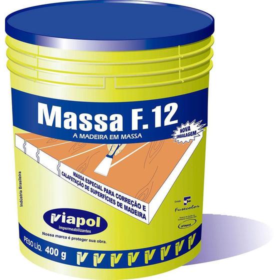 Imagem de Massa Acrilica F-12 400g Castanho - 2296 - FUSECOLOR