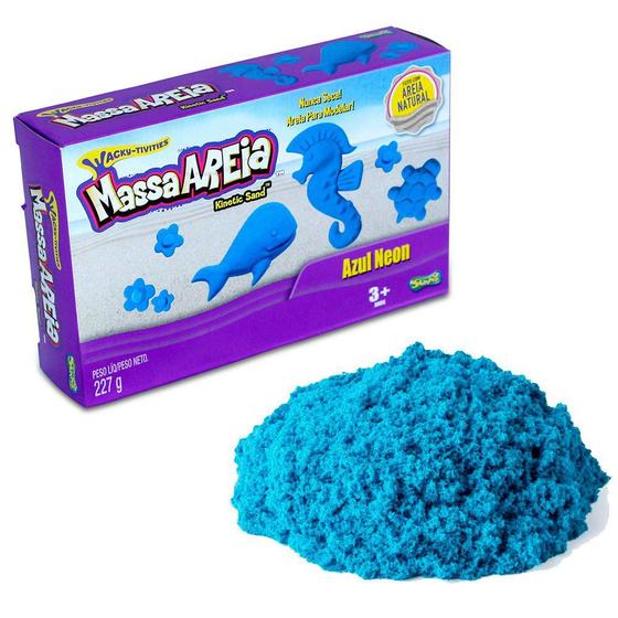 Imagem de Massa Areia Azul Neon 227g Massa Areia Para Modelar Kinetic Sand SUNNY 1801