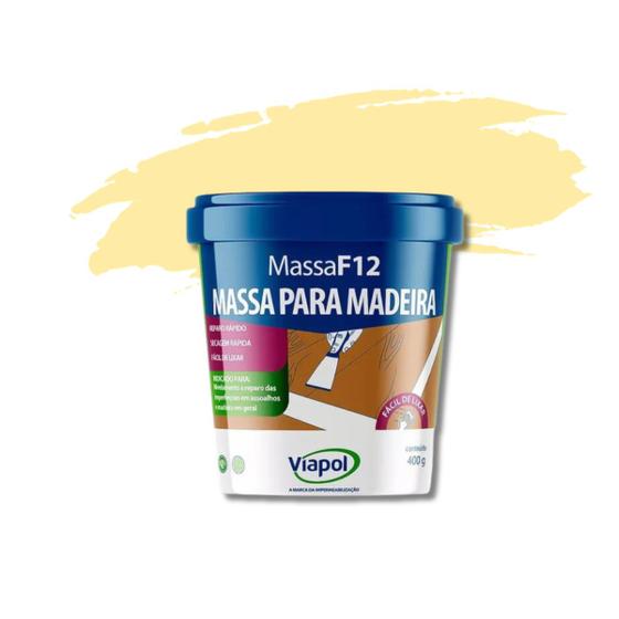 Massa Calafetar F12 Reparar Correção Madeira Viapol 400g Menor preço em Massa Calafetar F12 Reparar Correção Madeira Viapol 400g