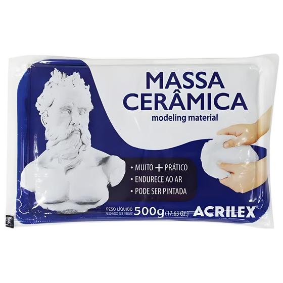 Imagem de Massa Cerâmica para Modelagem Acrilex 500 Gramas