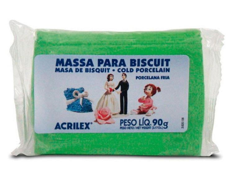 Imagem de Massa de Biscuit Verde Folha 555 90 Gramas - Acrilex