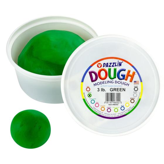 Imagem de Massa de modelagem Hygloss Dazzlin' Dough Green Tub de 1,36 kg