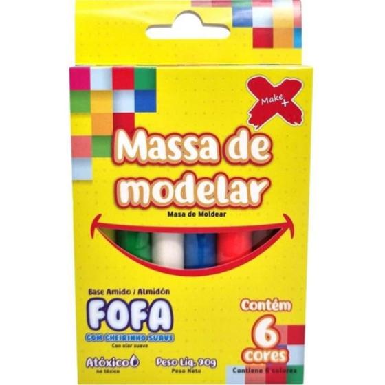 Imagem de Massa De Modelar Com 6 Cores Atóxico 13276 Make+