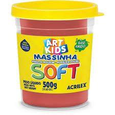 Imagem de Massa de modelar soft 500g 103 vermelho - acrilex