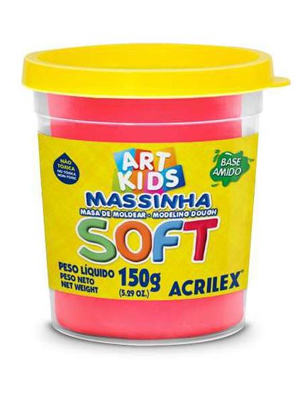 Imagem de Massa de modelar soft pote 150g vermelho acrilex