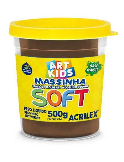 Imagem de Massa de modelar soft pote 500g chocolate acrilex