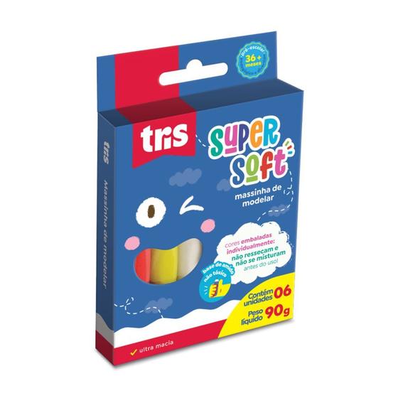 Imagem de Massa De Modelar Super Soft Com 6 Cores 90g - Tris