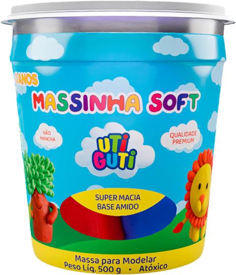 Imagem de Massa de modelar Utiguti com 5 cores 500g