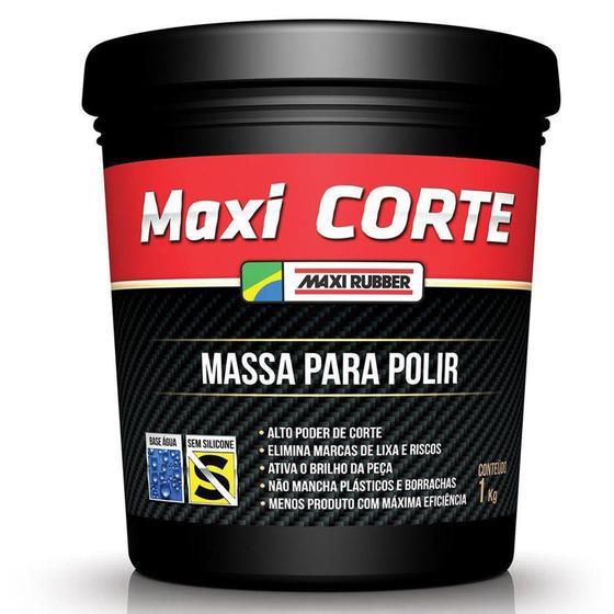 Imagem de Massa de polir 2 maxi corte 1kg maxi rubber