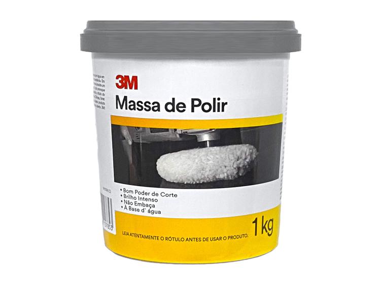 Imagem de Massa De Polir 3M 1 Kg Branca Base Dagua