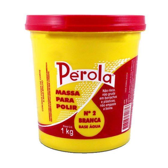 Massa de polir base água - 1kg pérola - Perola Menor preço em Massa de polir base água - 1kg pérola - Perola