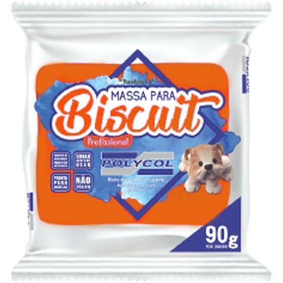 Imagem de Massa de Porcelana Fria Biscuit 90g Laranja 12 pacotes