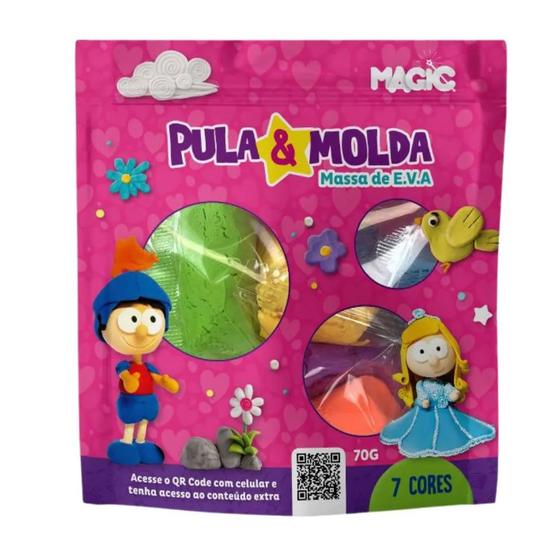 Imagem de Massa eva pula & molda 7 cores sortidas   70g   princesa
