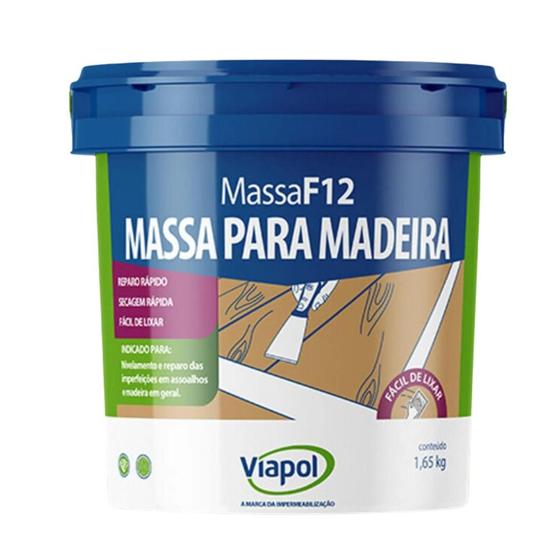 Massa f12 Para Correção Em Madeira 1,65kg Viapol Imagem de Massa f12 Para Correção Em Madeira 1,65kg Viapol