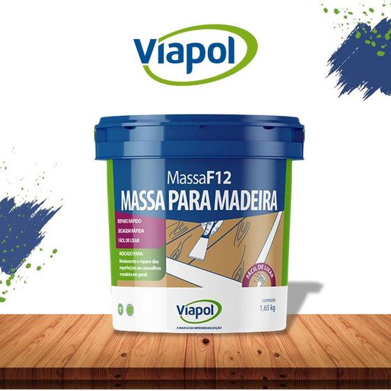 Massa f12 Para Correção Em Madeira 1,65kg Viapol Menor preço em Massa f12 Para Correção Em Madeira 1,65kg Viapol