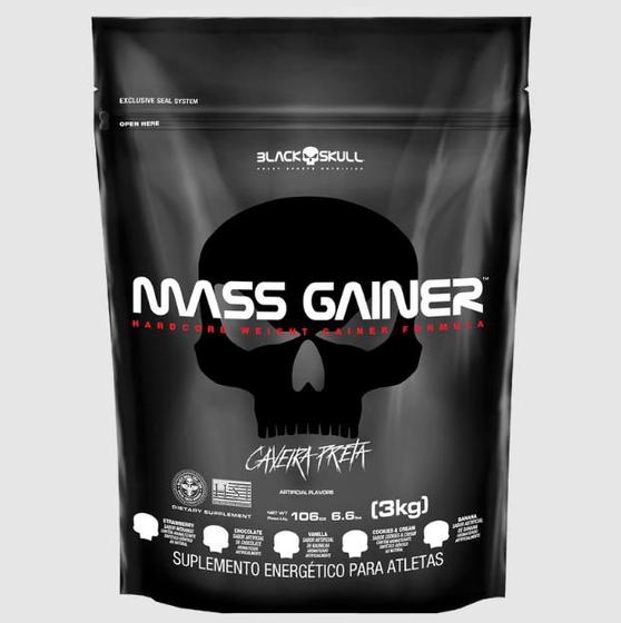 Imagem de Massa Hipercalórico Mass Gainer 3kg Black Skull