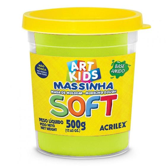 Imagem de Massa Modelar Soft 500g Amarelo Limão Acrilex