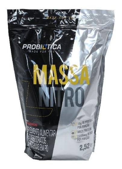 Imagem de Massa Nitro Hipercalorico Sabor Morango Probiotica 2,52kg